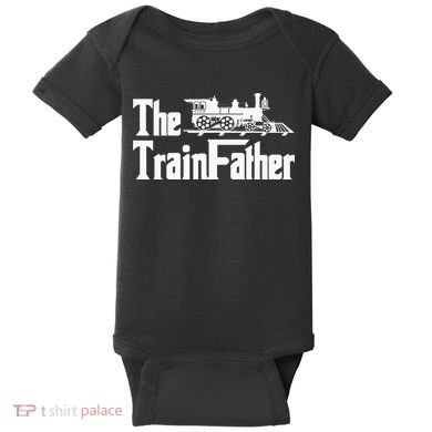 The Trainfather  Railroad Model Train Collector Conductor Baby Bodysuit