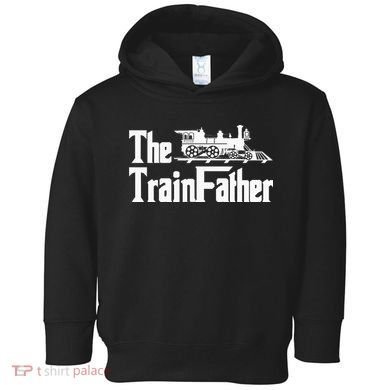 The Trainfather  Railroad Model Train Collector Conductor Toddler Hoodie
