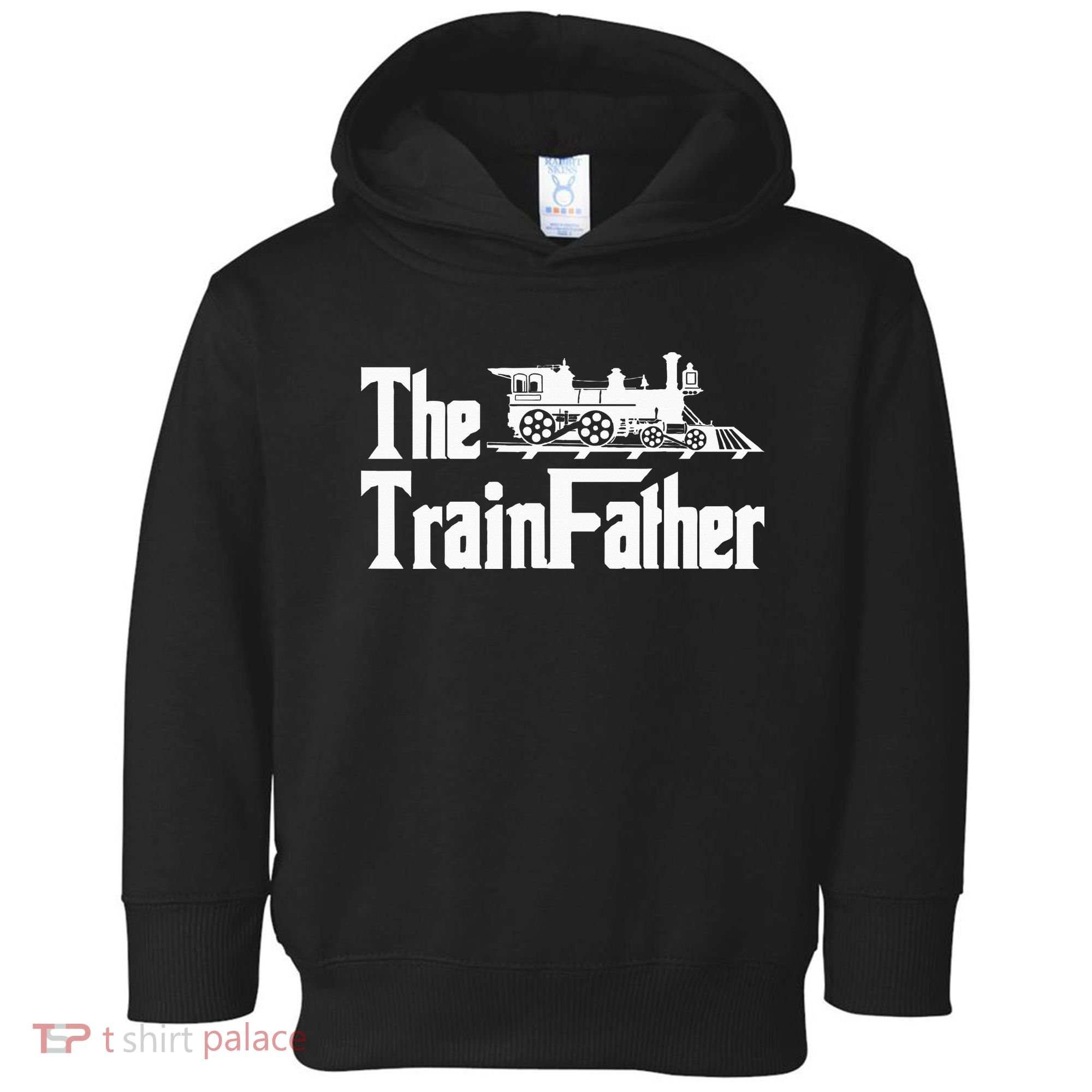 The Trainfather  Railroad Model Train Collector Conductor Toddler Hoodie