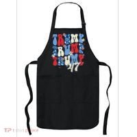 Trump2024ElectionGroovyRetro4thOfJulyDonaldTrump47 Apron thumb 0