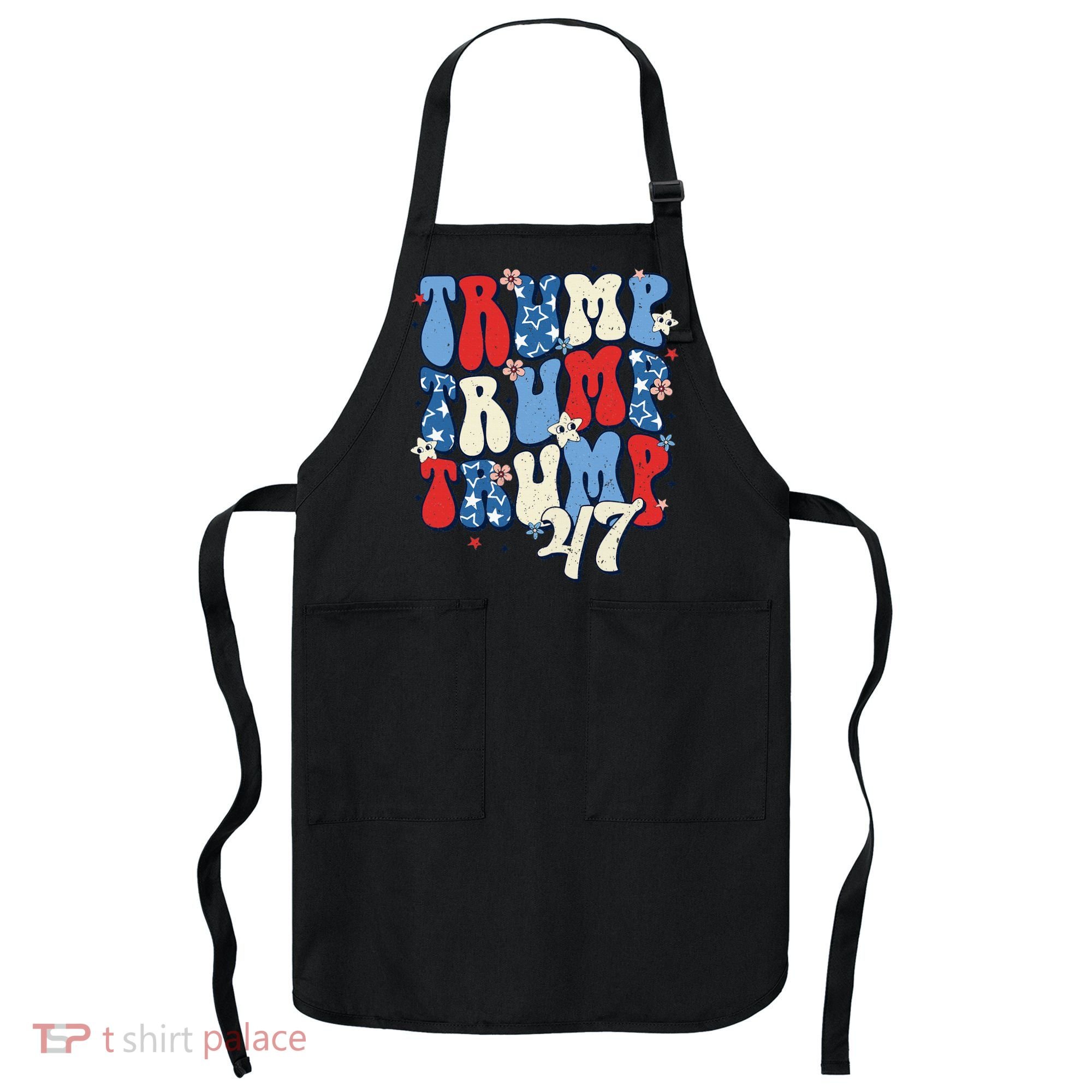 Trump2024ElectionGroovyRetro4thOfJulyDonaldTrump47 Apron