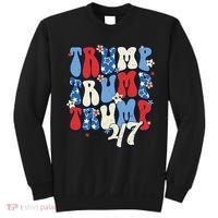 Trump2024ElectionGroovyRetro4thOfJulyDonaldTrump47 Sweatshirt thumb 0