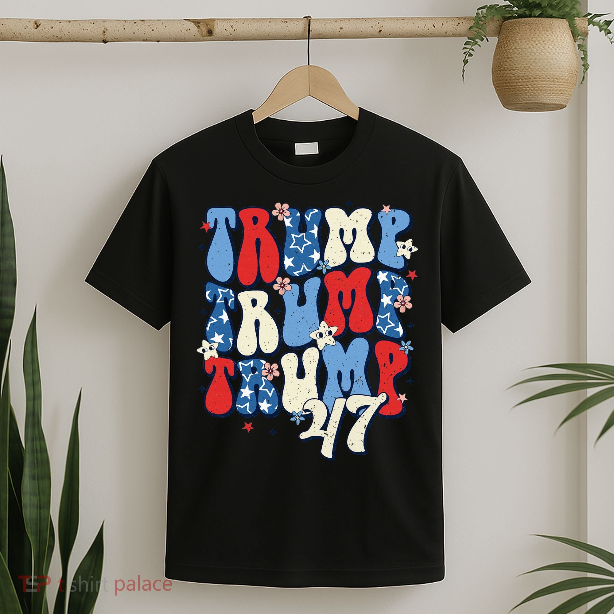 Trump2024ElectionGroovyRetro4thOfJulyDonaldTrump47 T-Shirt