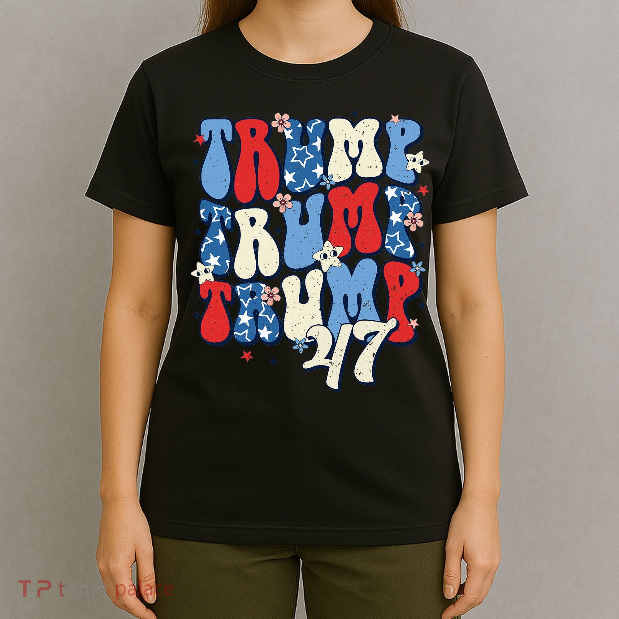 Trump2024ElectionGroovyRetro4thOfJulyDonaldTrump47 T-Shirt