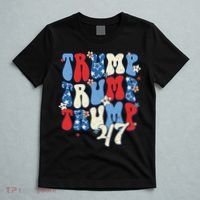 Trump2024ElectionGroovyRetro4thOfJulyDonaldTrump47 T-Shirt thumb 5