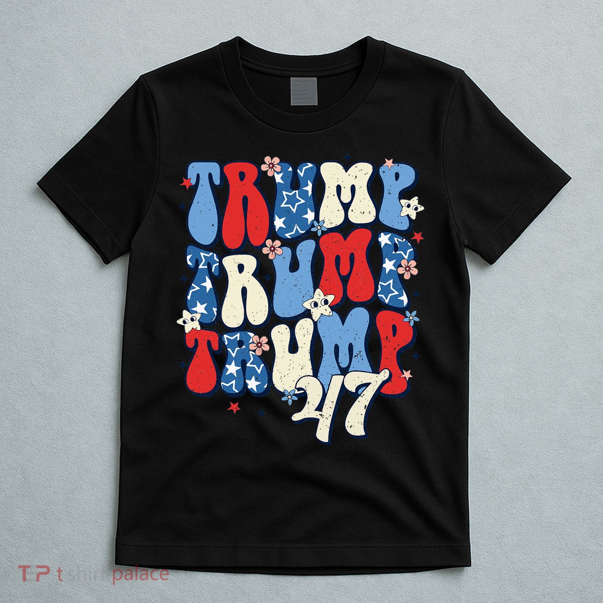 Trump2024ElectionGroovyRetro4thOfJulyDonaldTrump47 T-Shirt