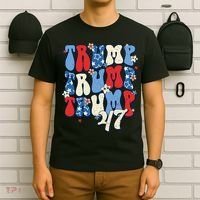 Trump2024ElectionGroovyRetro4thOfJulyDonaldTrump47 T-Shirt thumb 6