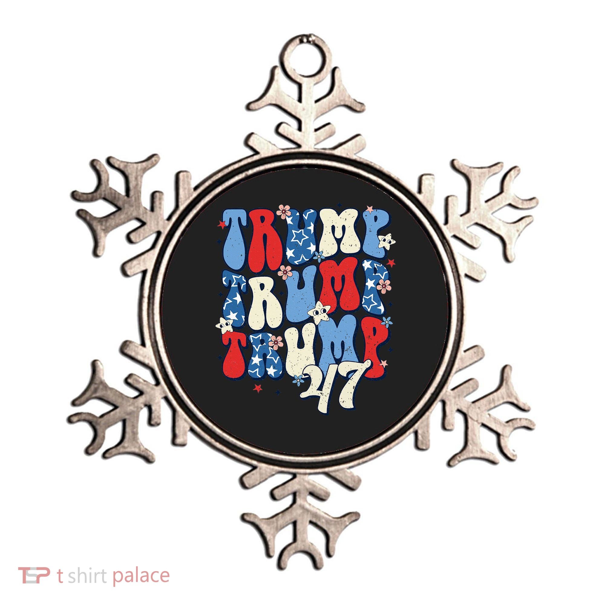 Trump2024ElectionGroovyRetro4thOfJulyDonaldTrump47 Ornament