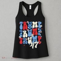 Trump2024ElectionGroovyRetro4thOfJulyDonaldTrump47 Women's Tank Top thumb 3
