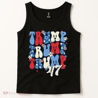 Trump2024ElectionGroovyRetro4thOfJulyDonaldTrump47 Tank Top thumb 2