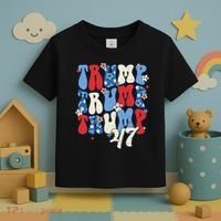 Trump2024ElectionGroovyRetro4thOfJulyDonaldTrump47 Toddler T-Shirt thumb 3