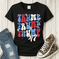 Trump2024ElectionGroovyRetro4thOfJulyDonaldTrump47 Women's T-Shirt thumb 3