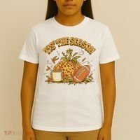 Tis The Season Football Pumpkin T-Shirt thumb 4