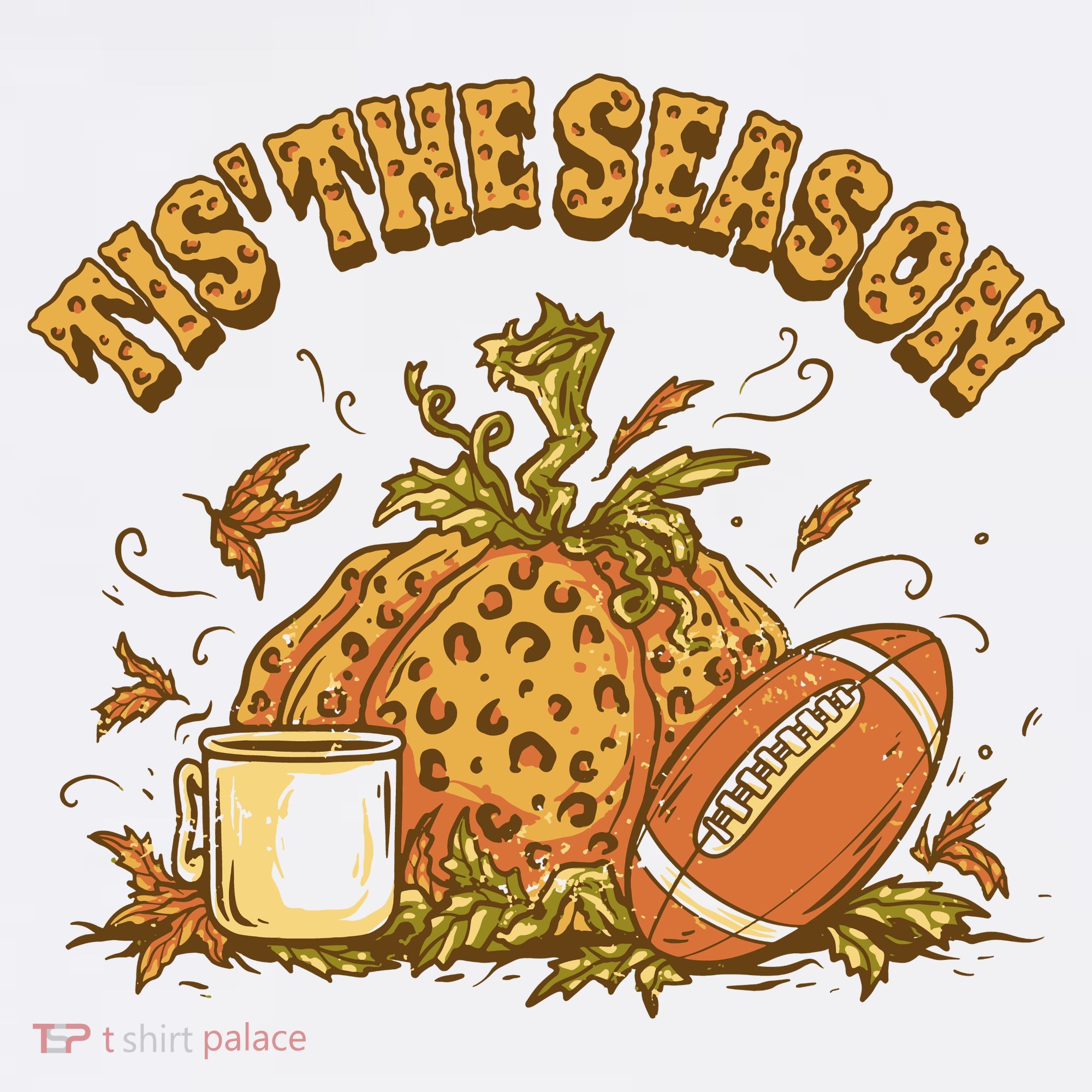Tis The Season Football Pumpkin T-Shirt