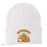 Tis The Season Football Pumpkin Beanie thumb 0