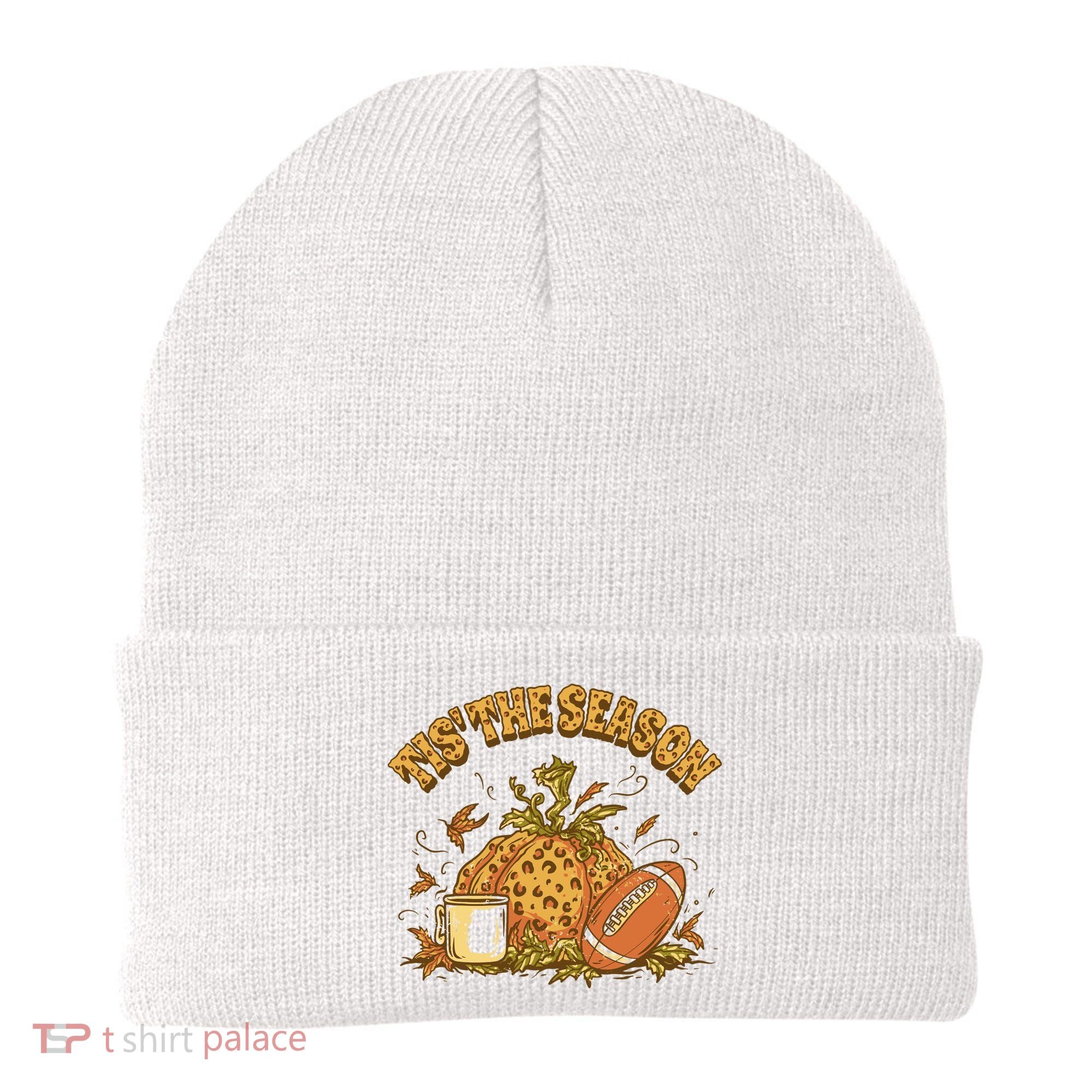 Tis The Season Football Pumpkin Beanie
