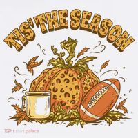 Tis The Season Football Pumpkin Women's Hoodie thumb 2