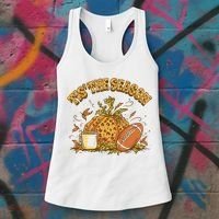 Tis The Season Football Pumpkin Women's Tank Top thumb 3