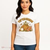 Tis The Season Football Pumpkin Women's T-Shirt thumb 4