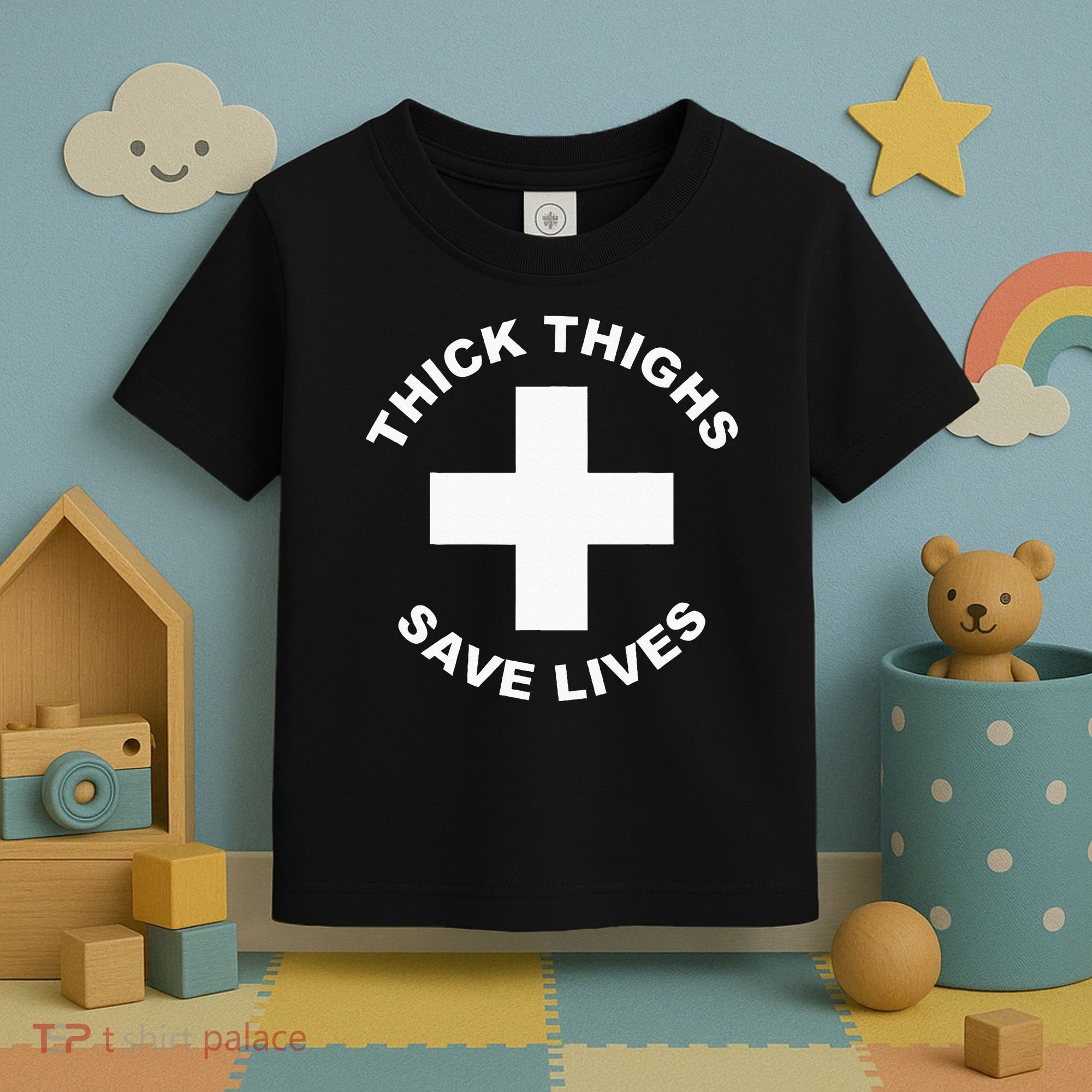 Thick Thighs Save Lives Gym Workout Thick Thighs Toddler T-Shirt