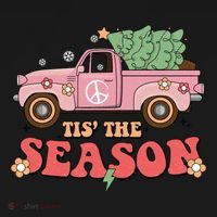 Tis The Season Retro Truck Christmas Coaster thumb 2
