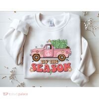 Tis The Season Retro Truck Christmas Sweatshirt thumb 2