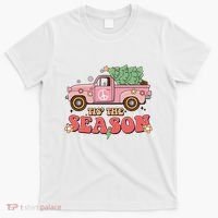 Tis The Season Retro Truck Christmas T-Shirt thumb 0