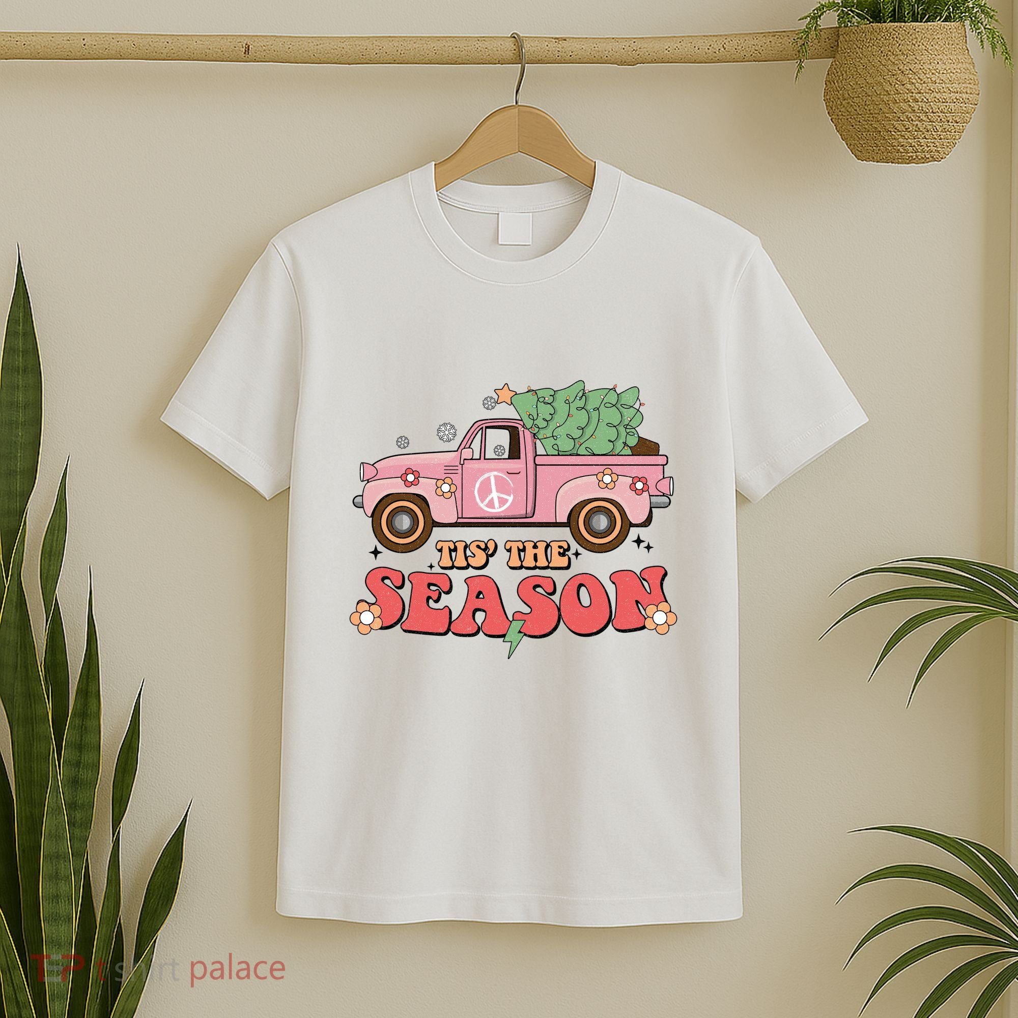 Tis The Season Retro Truck Christmas T-Shirt