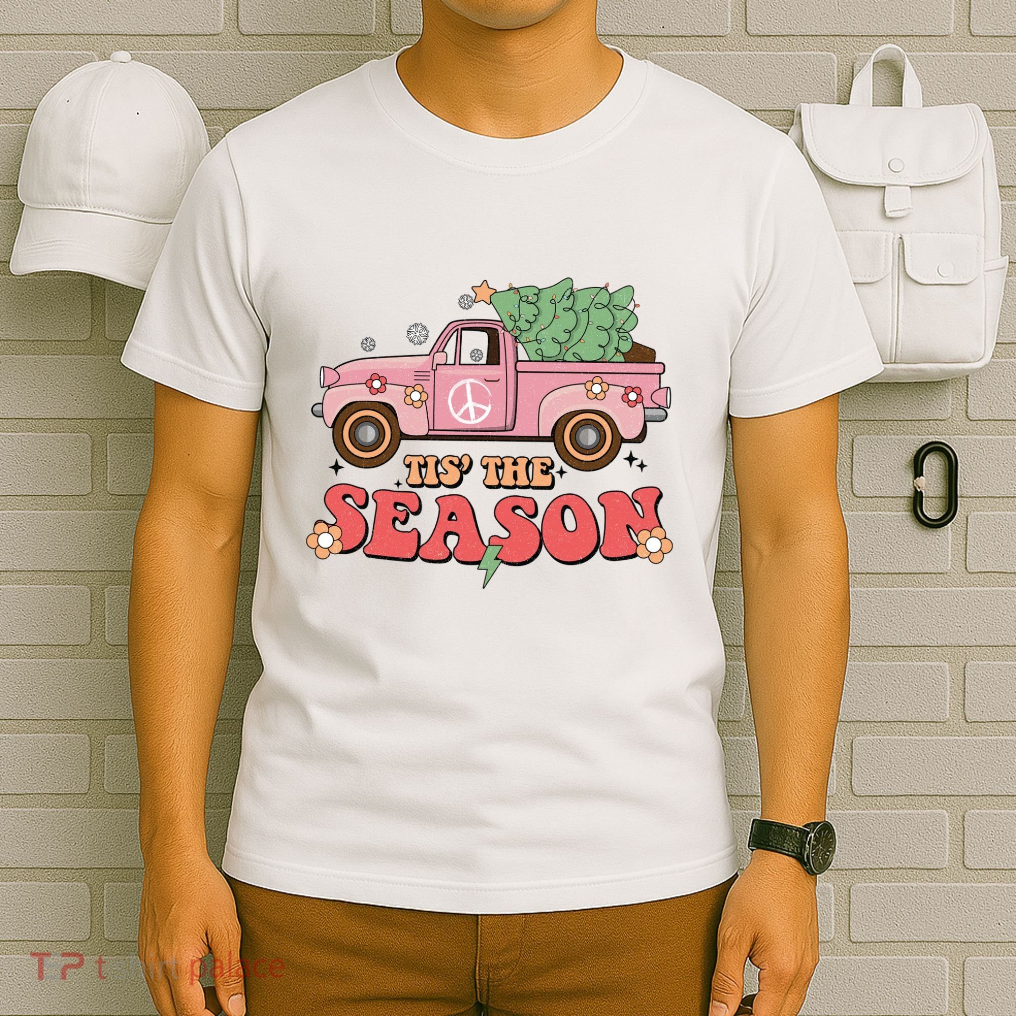 Tis The Season Retro Truck Christmas T-Shirt