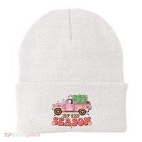 Tis The Season Retro Truck Christmas Beanie thumb 0