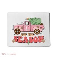 Tis The Season Retro Truck Christmas Mousepad thumb 0