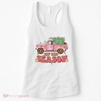 Tis The Season Retro Truck Christmas Women's Tank Top thumb 0