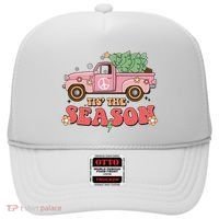 Tis The Season Retro Truck Christmas Hat thumb 0