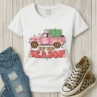 Tis The Season Retro Truck Christmas Women's T-Shirt thumb 3
