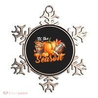 TIS THE SEASON Pumpkin Leaf Latte Fall Thanksgiving Football Ornament thumb 0