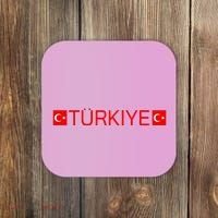 Turkiye Turkish Sports Jersey Style Turkey Flag Coaster thumb 0