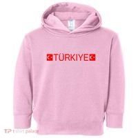 Turkiye Turkish Sports Jersey Style Turkey Flag Toddler Hoodie thumb 0