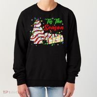Tis' The Season Christmas Tree Cakes Debbie Xmas Women's Sweatshirt thumb 0