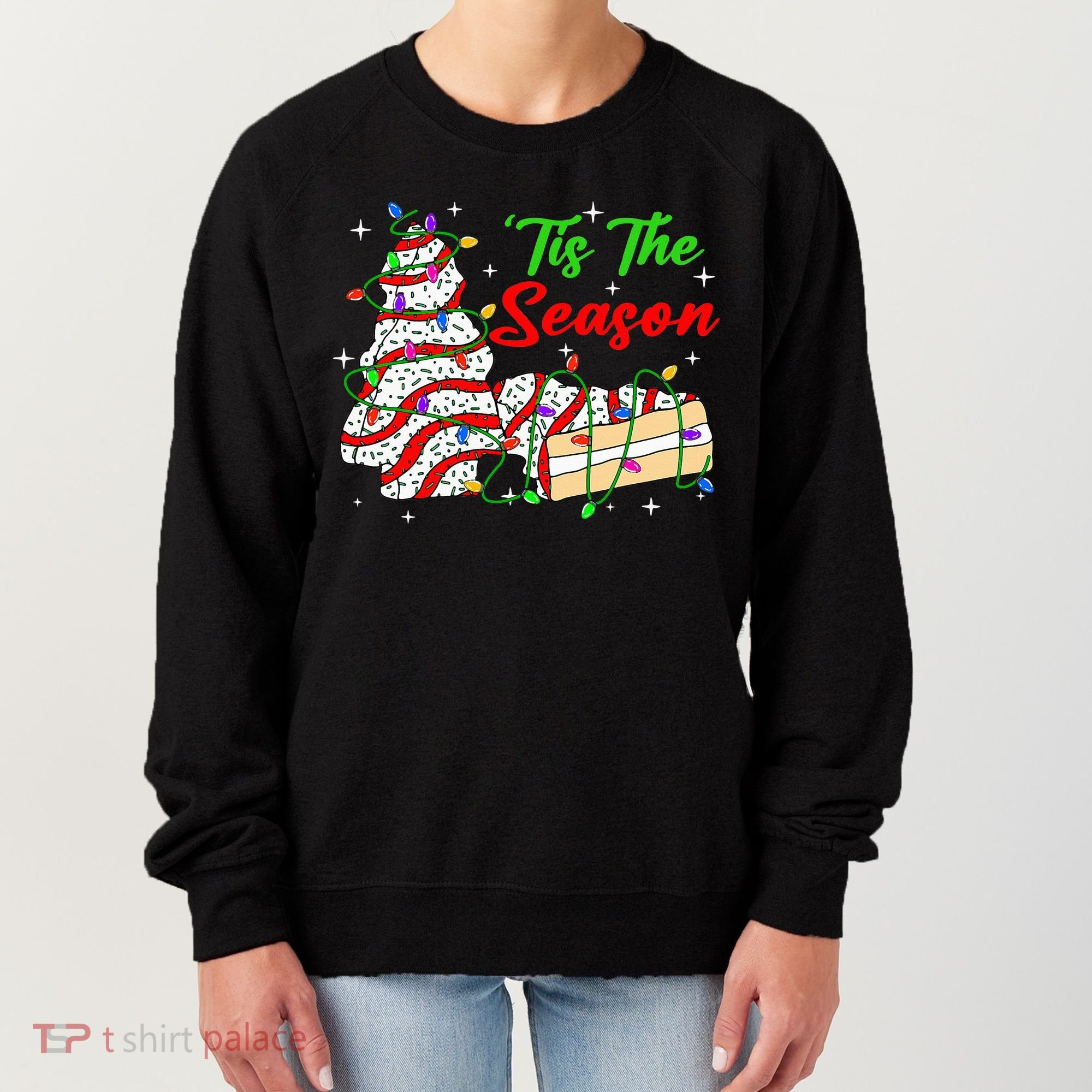 Tis' The Season Christmas Tree Cakes Debbie Xmas Women's Sweatshirt