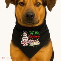 Tis' The Season Christmas Tree Cakes Debbie Xmas USA-Made Doggie Bandana thumb 1