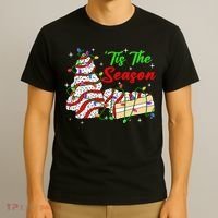 Tis' The Season Christmas Tree Cakes Debbie Xmas T-Shirt thumb 3