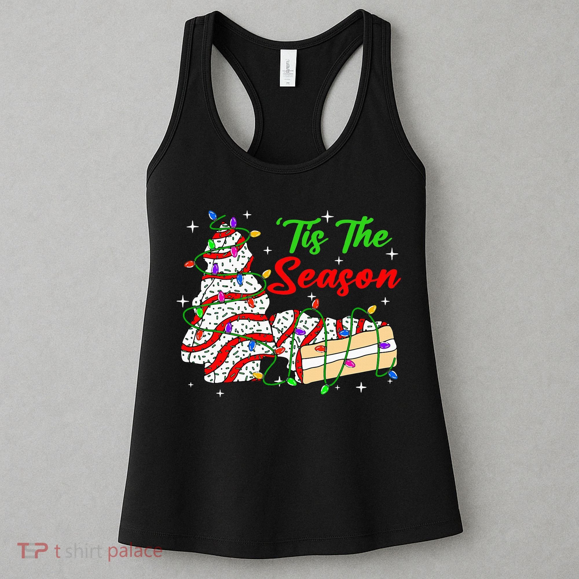 Tis' The Season Christmas Tree Cakes Debbie Xmas Women's Tank Top