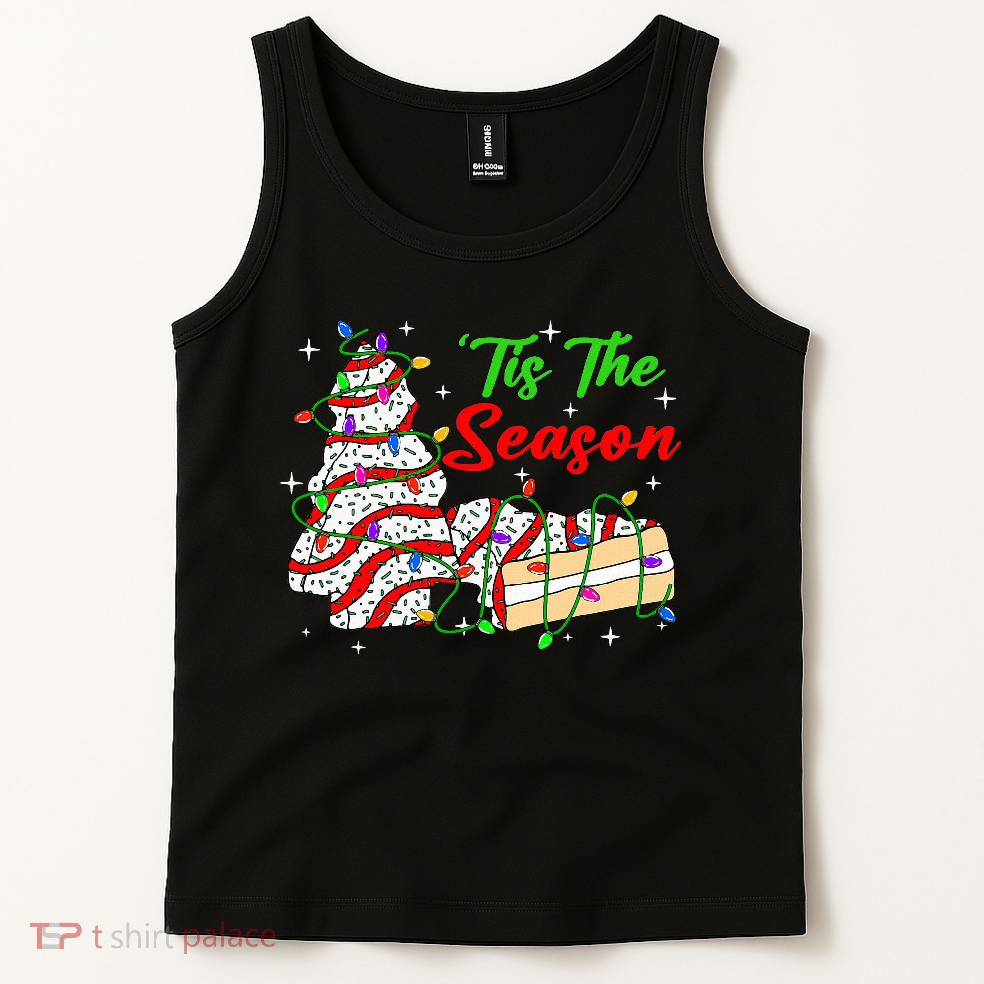 Tis' The Season Christmas Tree Cakes Debbie Xmas Tank Top