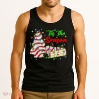 Tis' The Season Christmas Tree Cakes Debbie Xmas Tank Top thumb 3