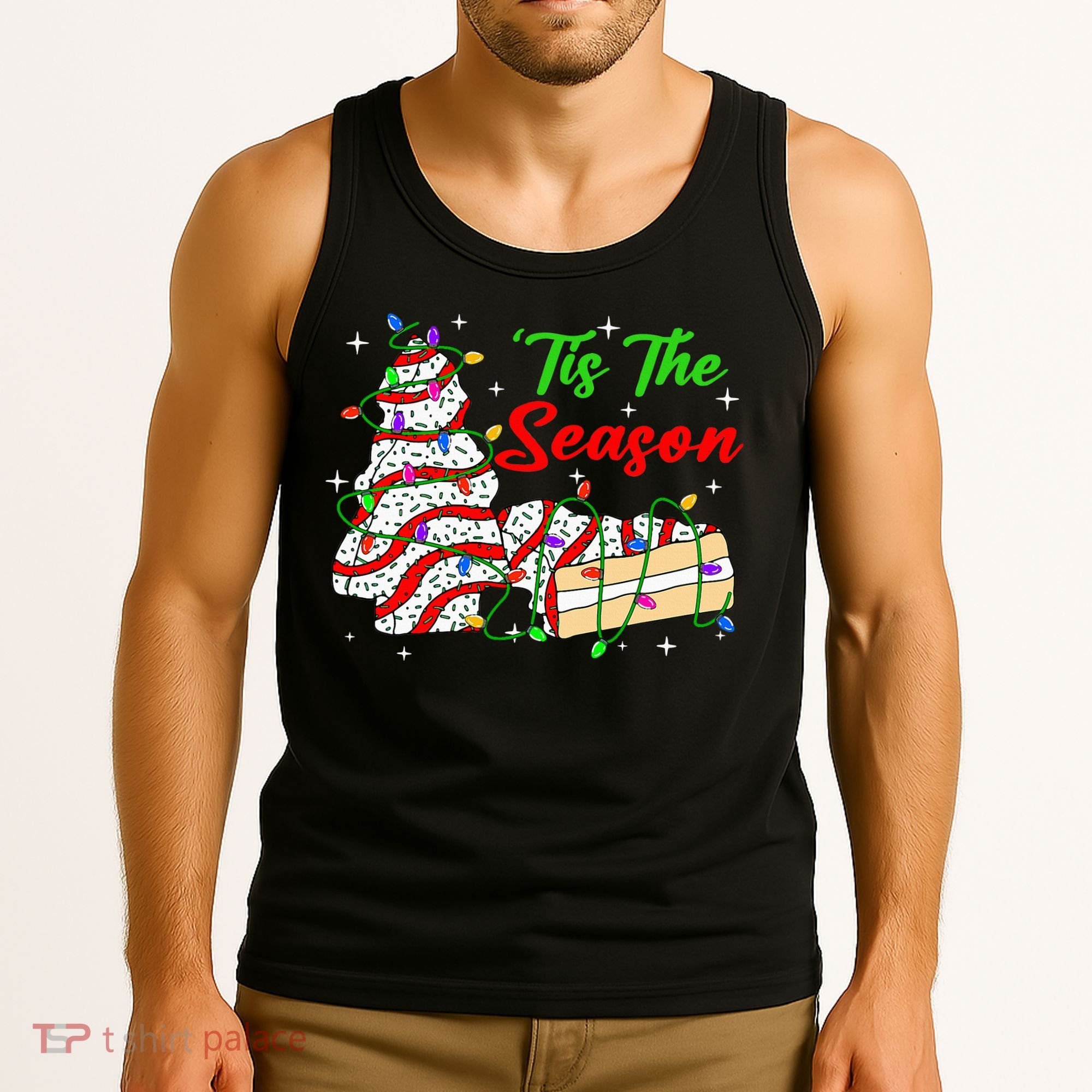 Tis' The Season Christmas Tree Cakes Debbie Xmas Tank Top