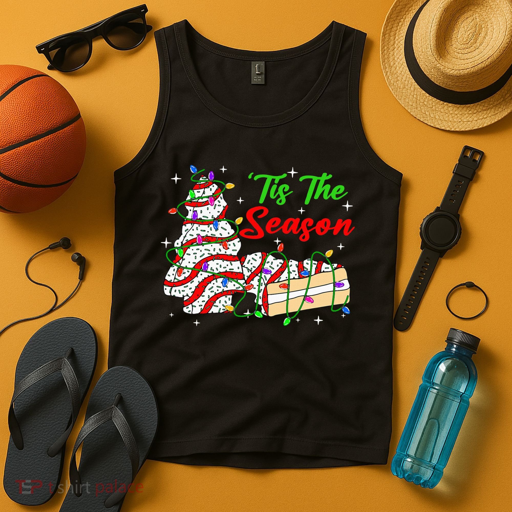 Tis' The Season Christmas Tree Cakes Debbie Xmas Tank Top