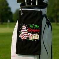 Tis' The Season Christmas Tree Cakes Debbie Xmas Golf Towel thumb 2