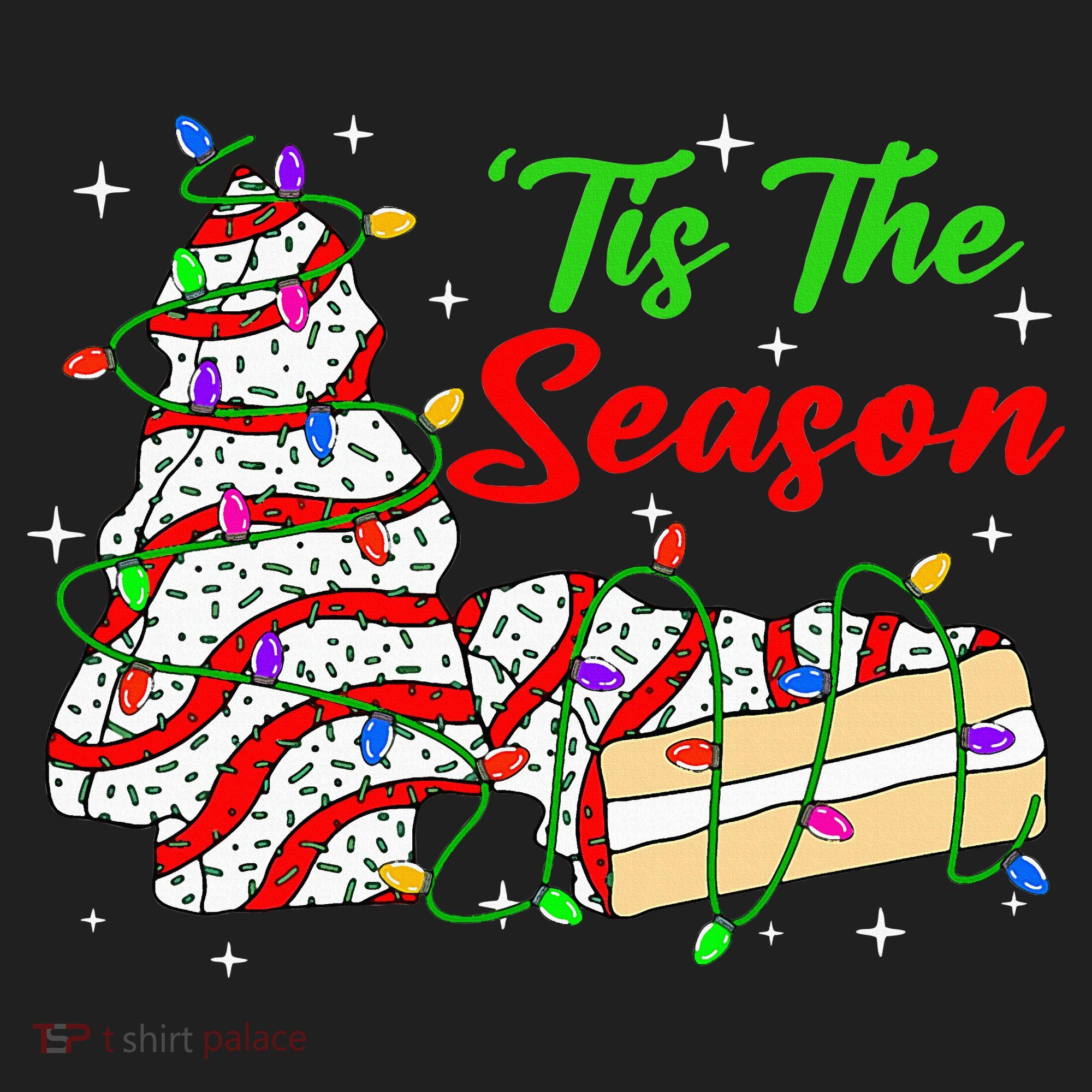 Tis' The Season Christmas Tree Cakes Debbie Xmas Golf Towel