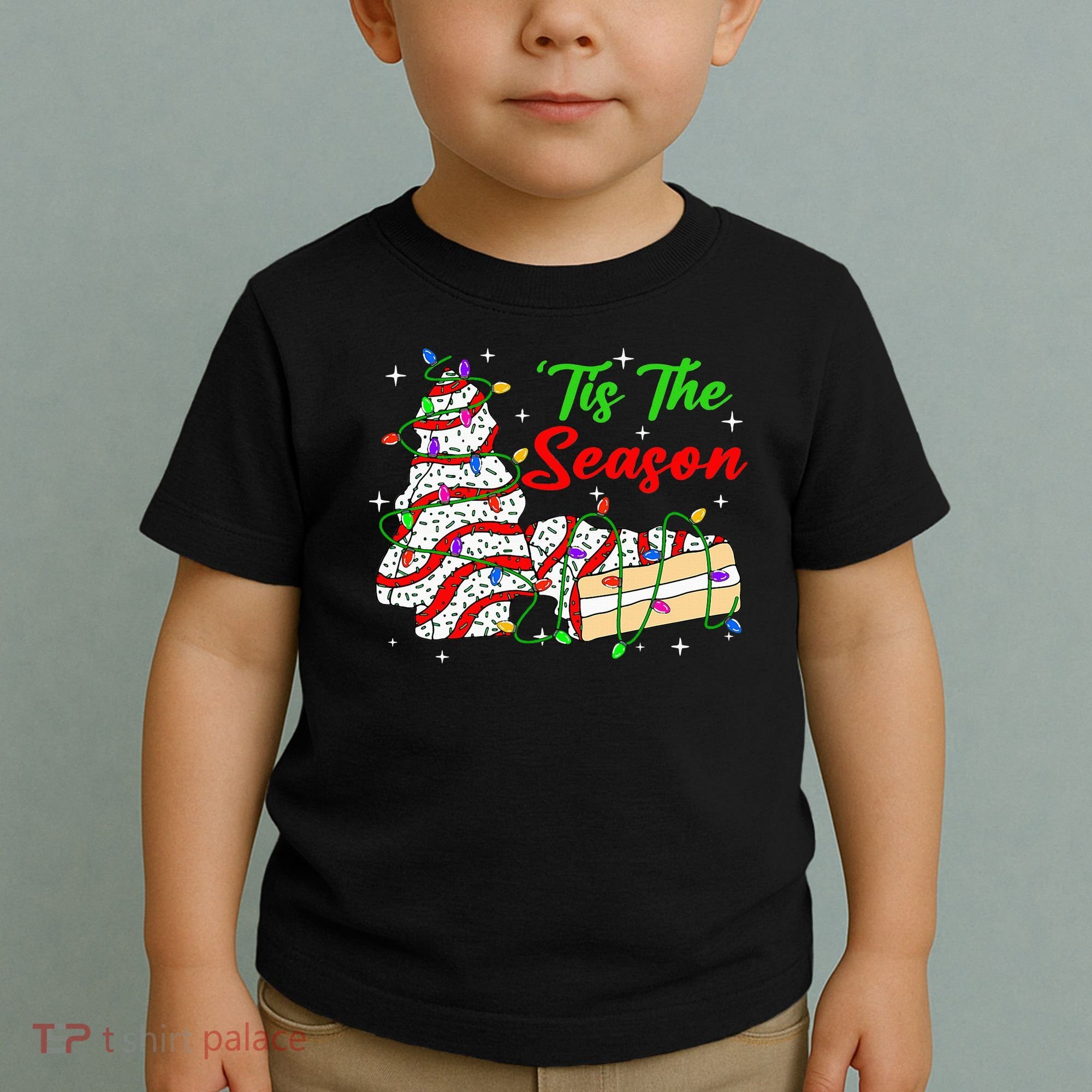 Tis' The Season Christmas Tree Cakes Debbie Xmas Toddler T-Shirt