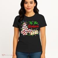 Tis' The Season Christmas Tree Cakes Debbie Xmas Women's T-Shirt thumb 4